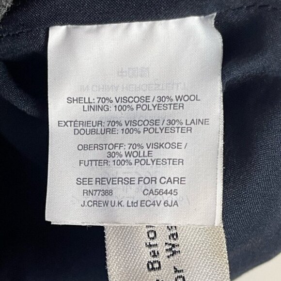 Madewell wool blend grey Shirttail Mini Skirt size 8 academia preppy fall winter - Picture 10 of 13